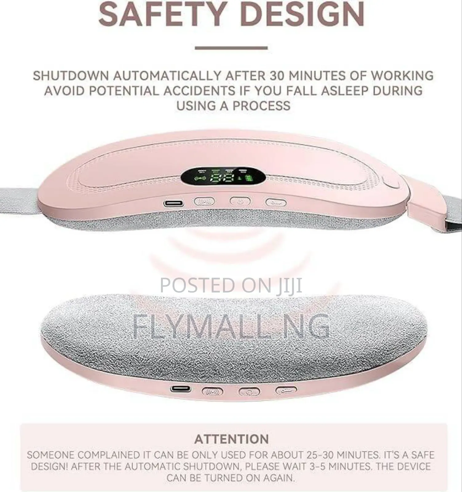 Cordless Heating Menstrual Belly Wrap Belt For Cramps Pain Relief