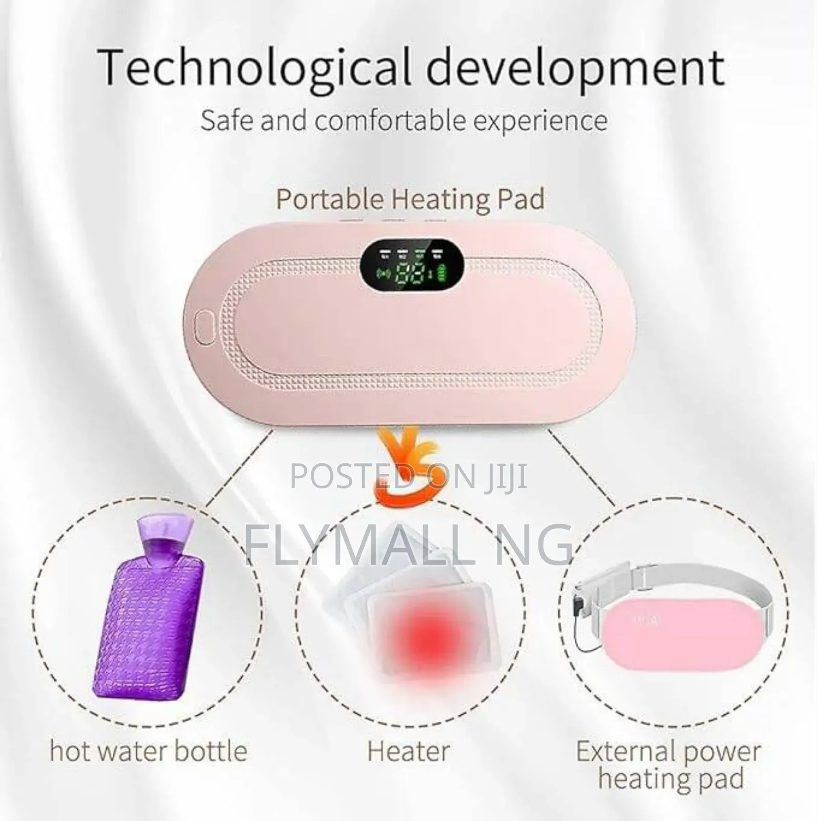 Cordless Heating Menstrual Belly Wrap Belt For Cramps Pain Relief