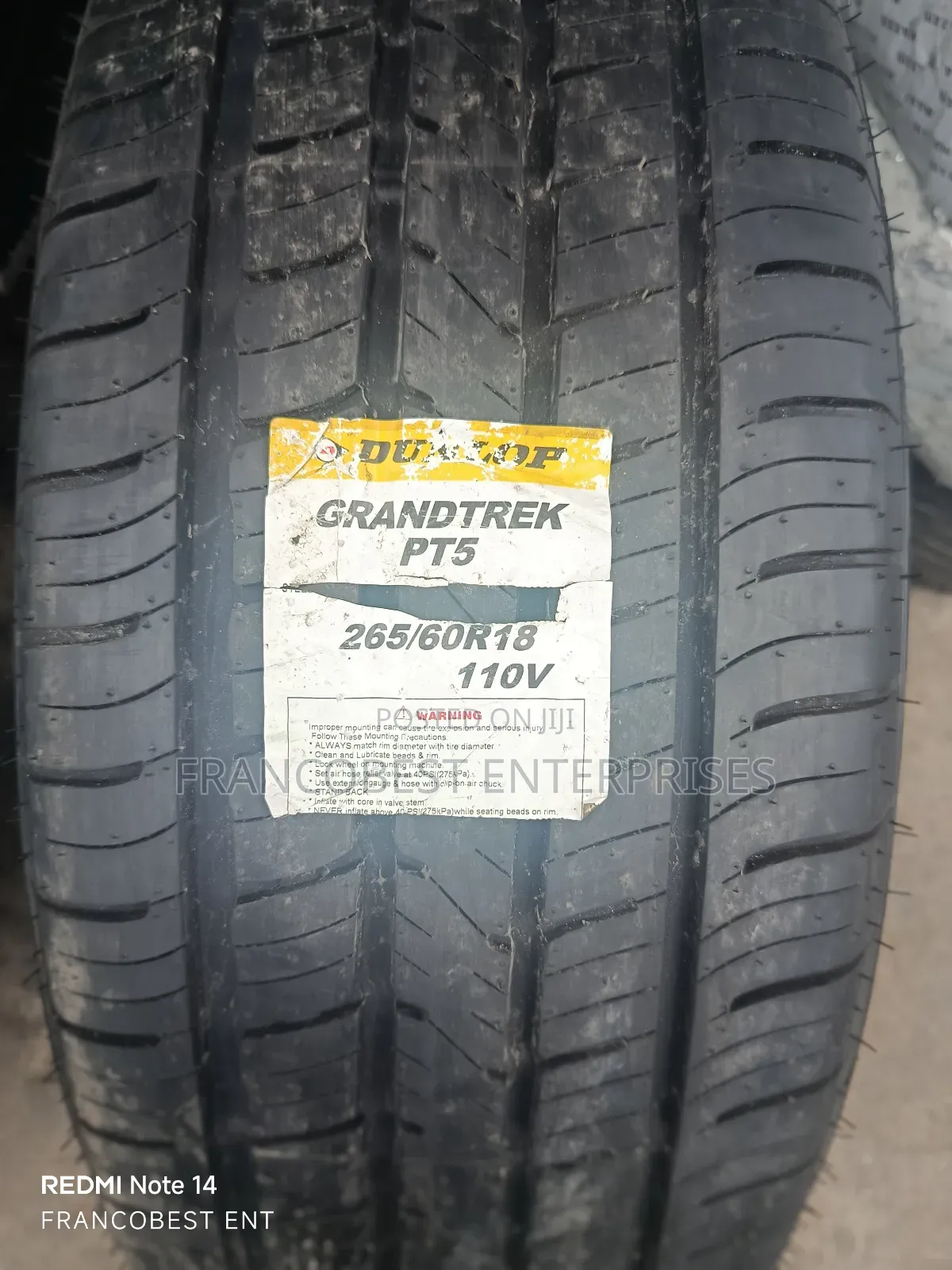 265/60r18 Dunlop Tire