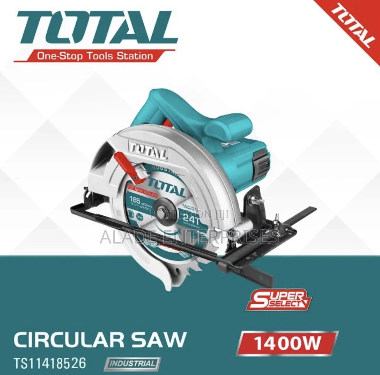 Total Circular Saw 1400w - 185mm 7inches