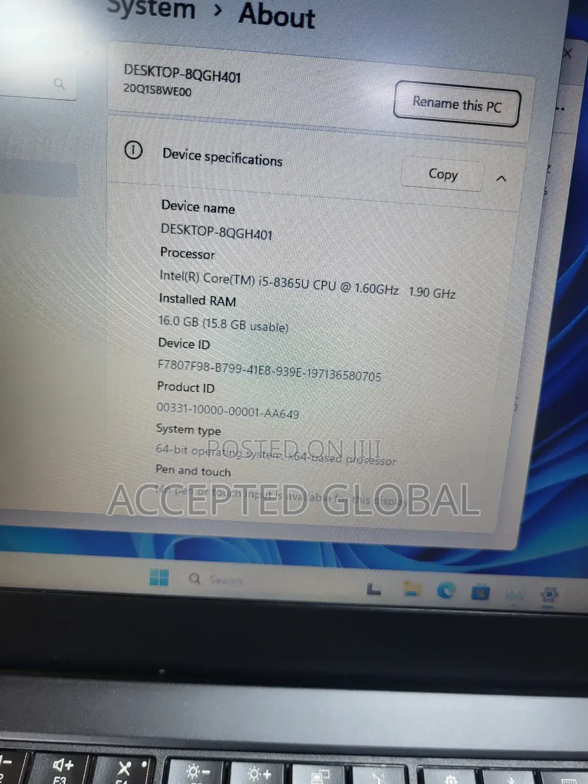 Laptop Lenovo ThinkPad X280 16GB Intel Core i5 SSD 256GB