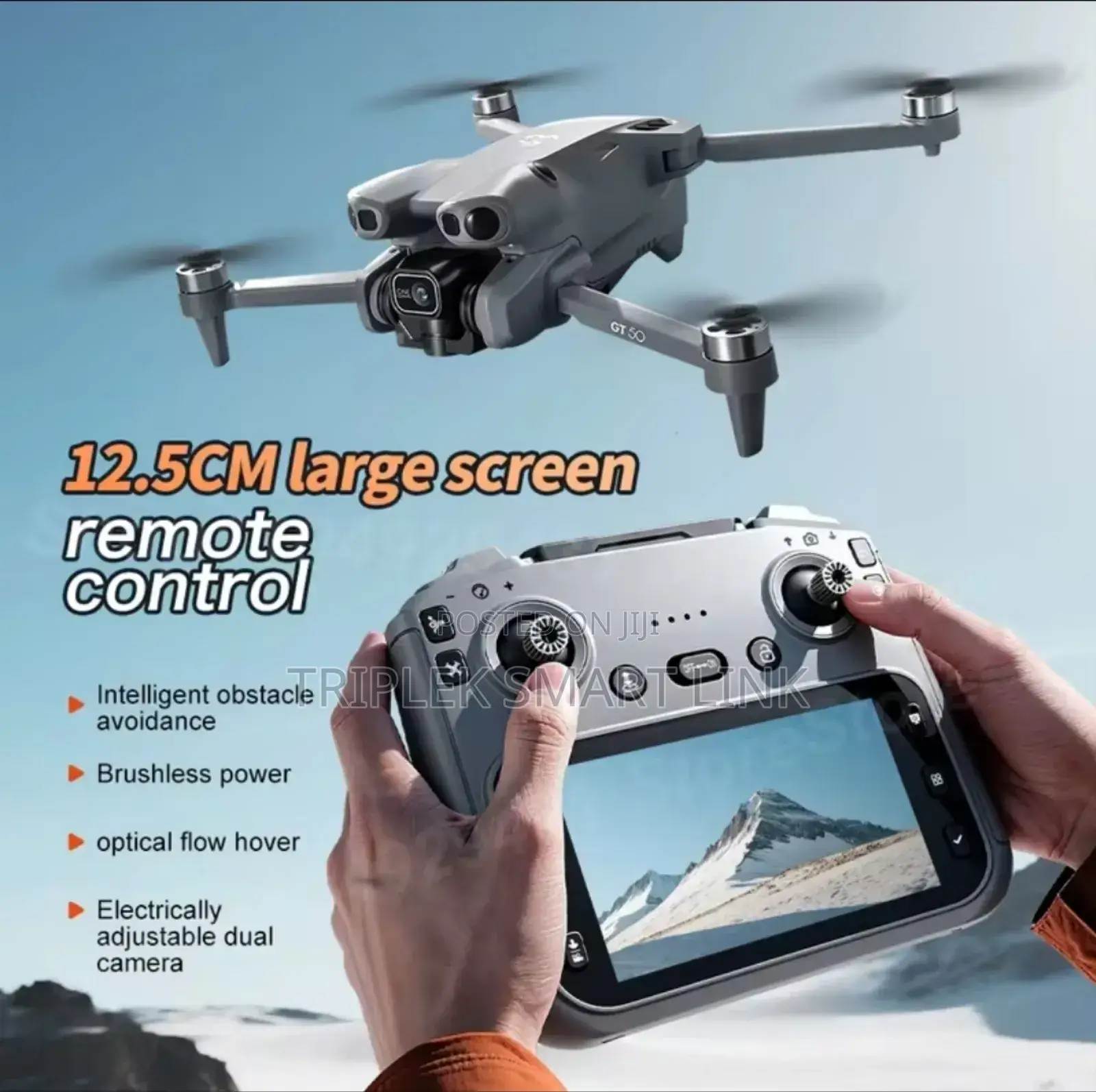 Gt50 Drone Obstacles Avoidance Dual Camera + Extra Battery