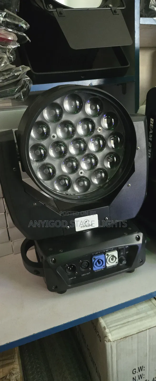 Led Zoom Moving Head Light 19x15w Beam/Wash for Wedding, Church, Show