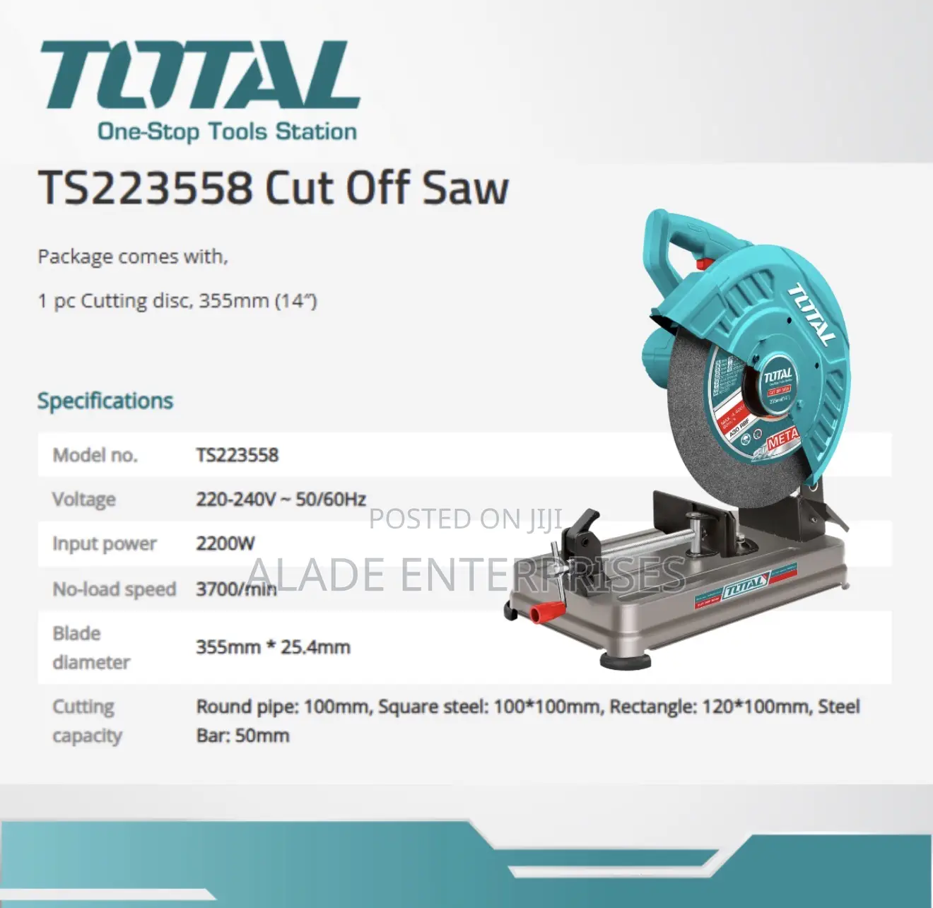 Cut Off Saw 2200w 3700rpm Total