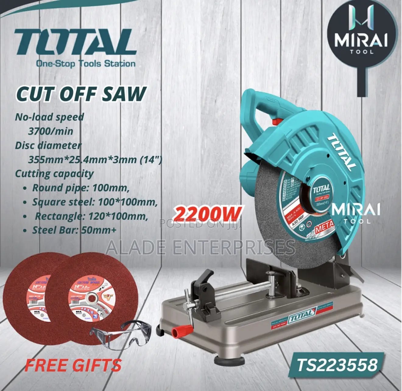 Cut Off Saw 2200w 3700rpm Total