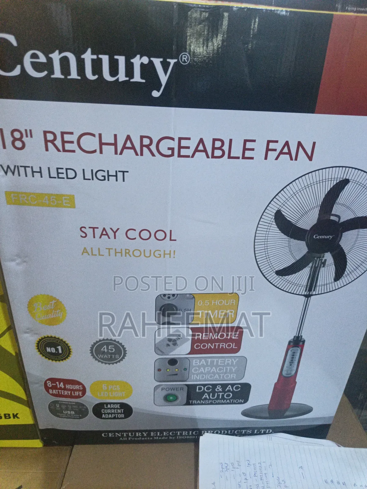 Rechargeable Fan