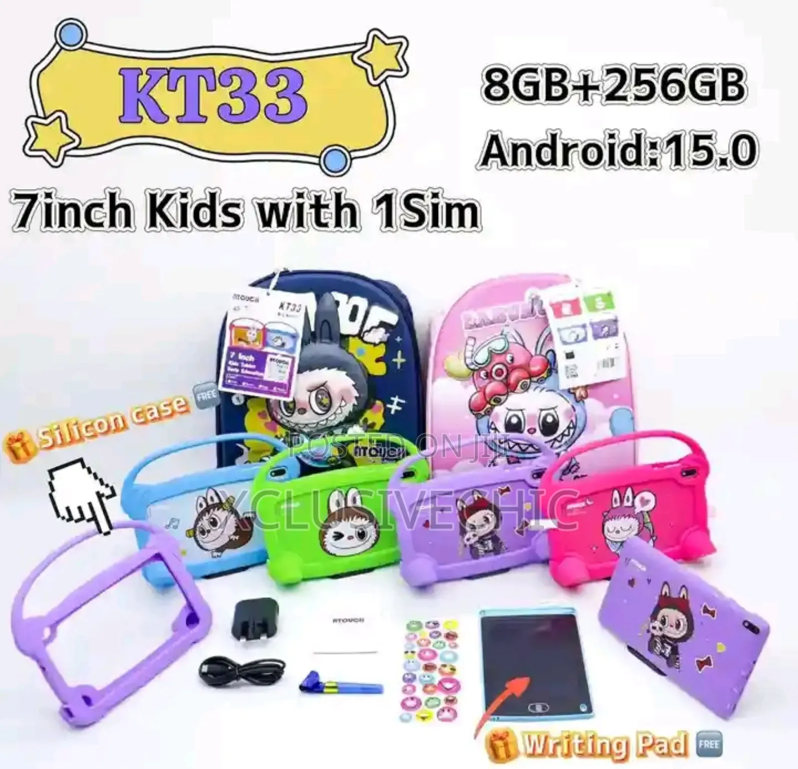Atouch Kt33 7 Inch Kids Android Tablet- 2 Sim Port, Wifi
8gb + 256gb