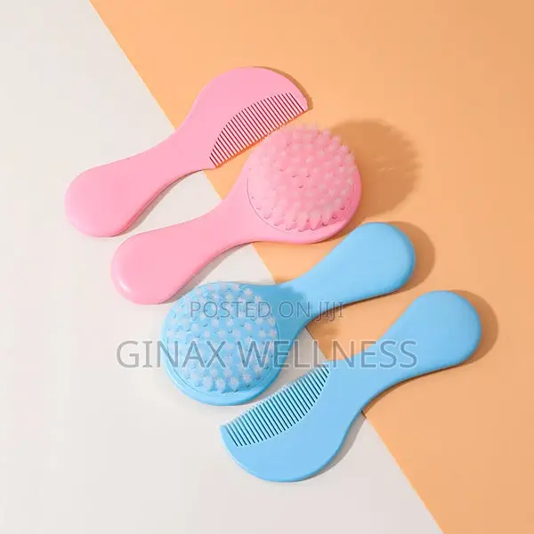 Soft Bristle Baby Brush And Comb Set | Newborn Hair Grooming Kit