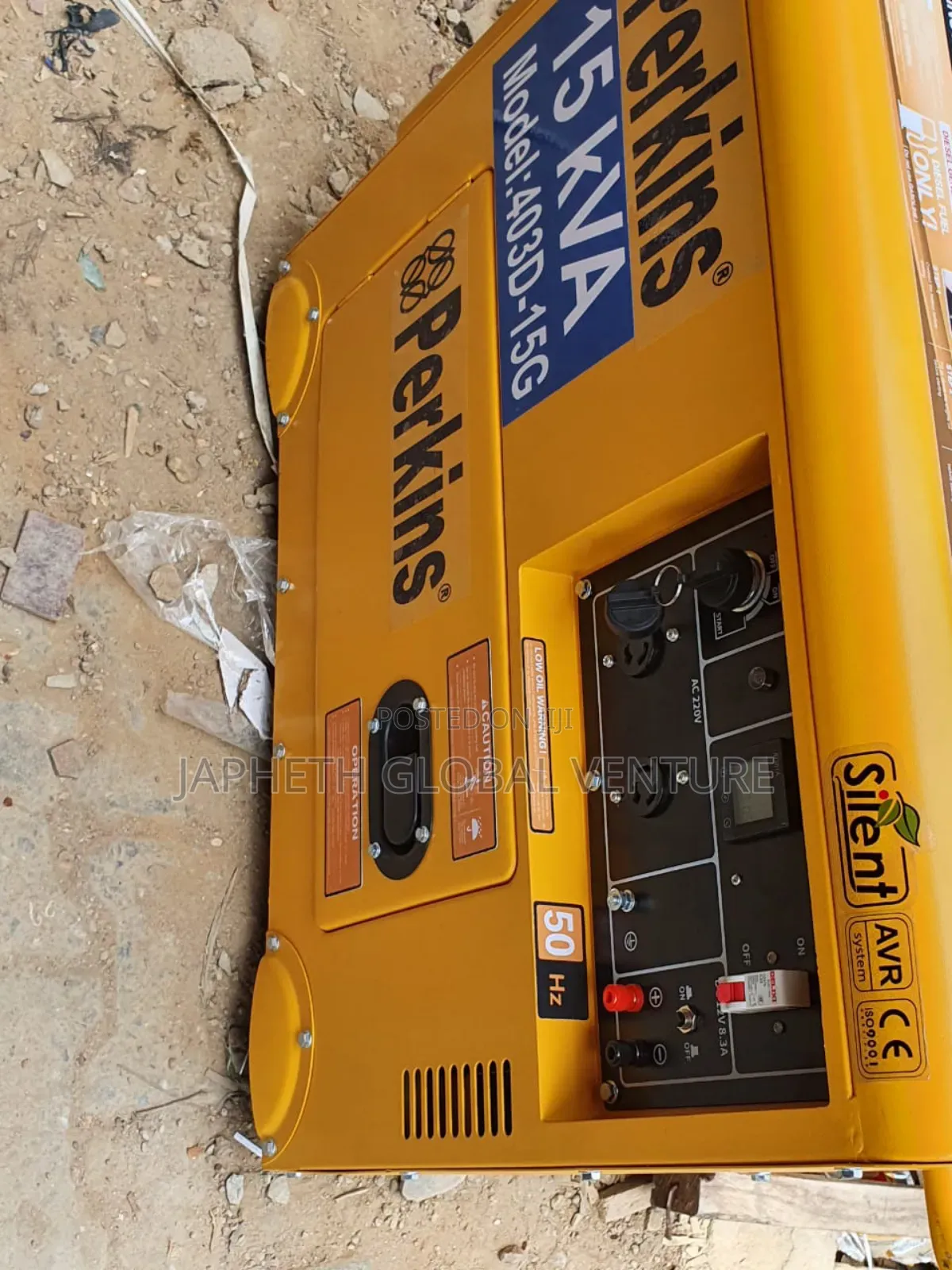 Perkins Diesel Soundproof Generator 15kva  Copper Coil