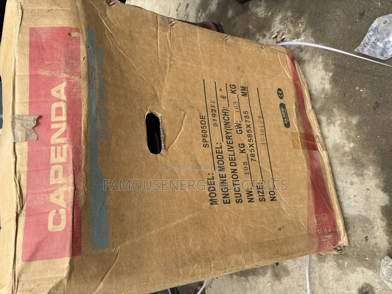 6 Inches Water Pump Diesel Pure Copper