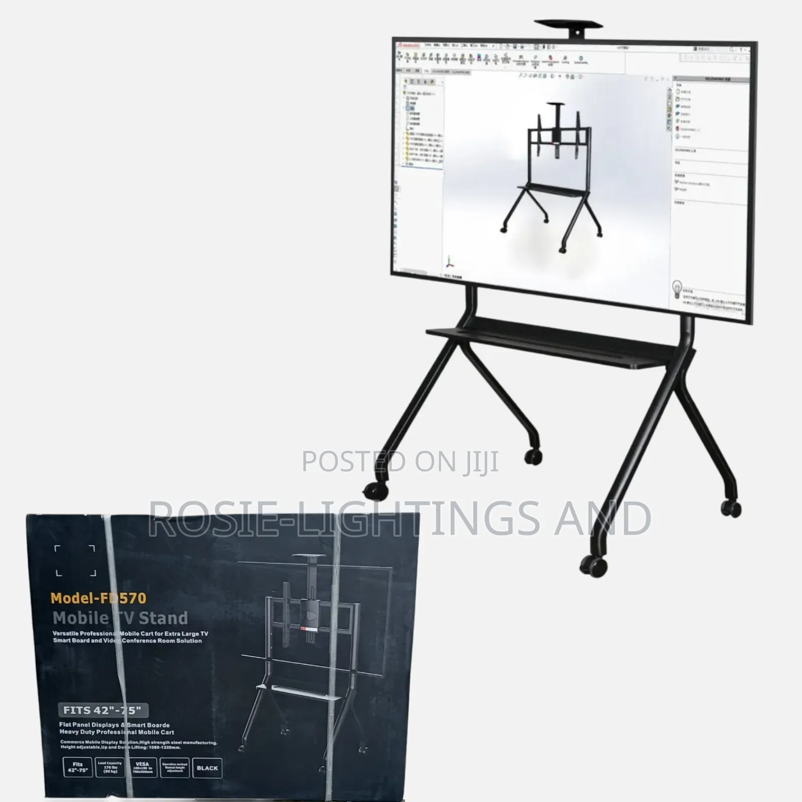 Versatile Professional Mobile Tv Trolley Stand ( 42" - 75")
