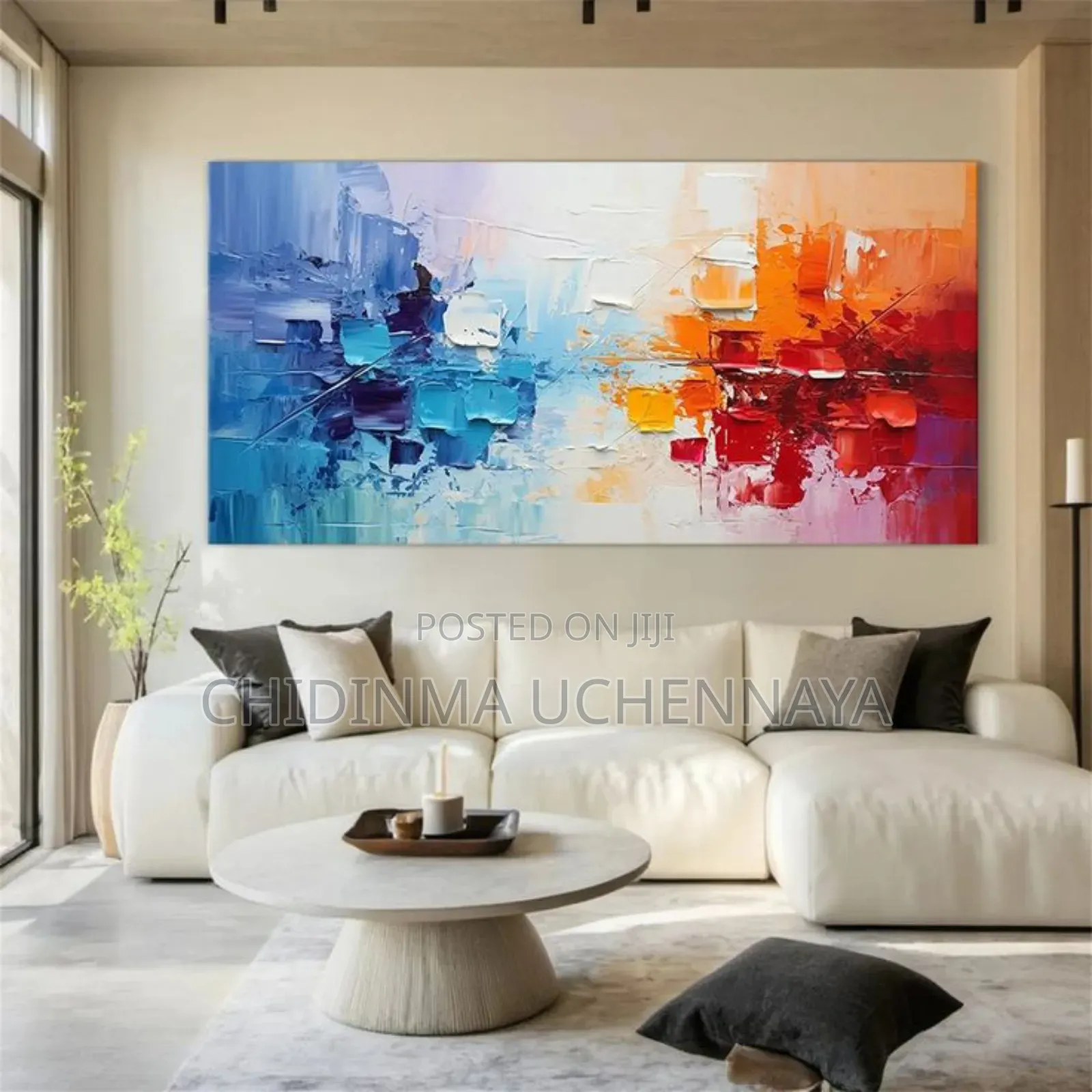 Abstract Colorful Block Oil Canvas Printing
