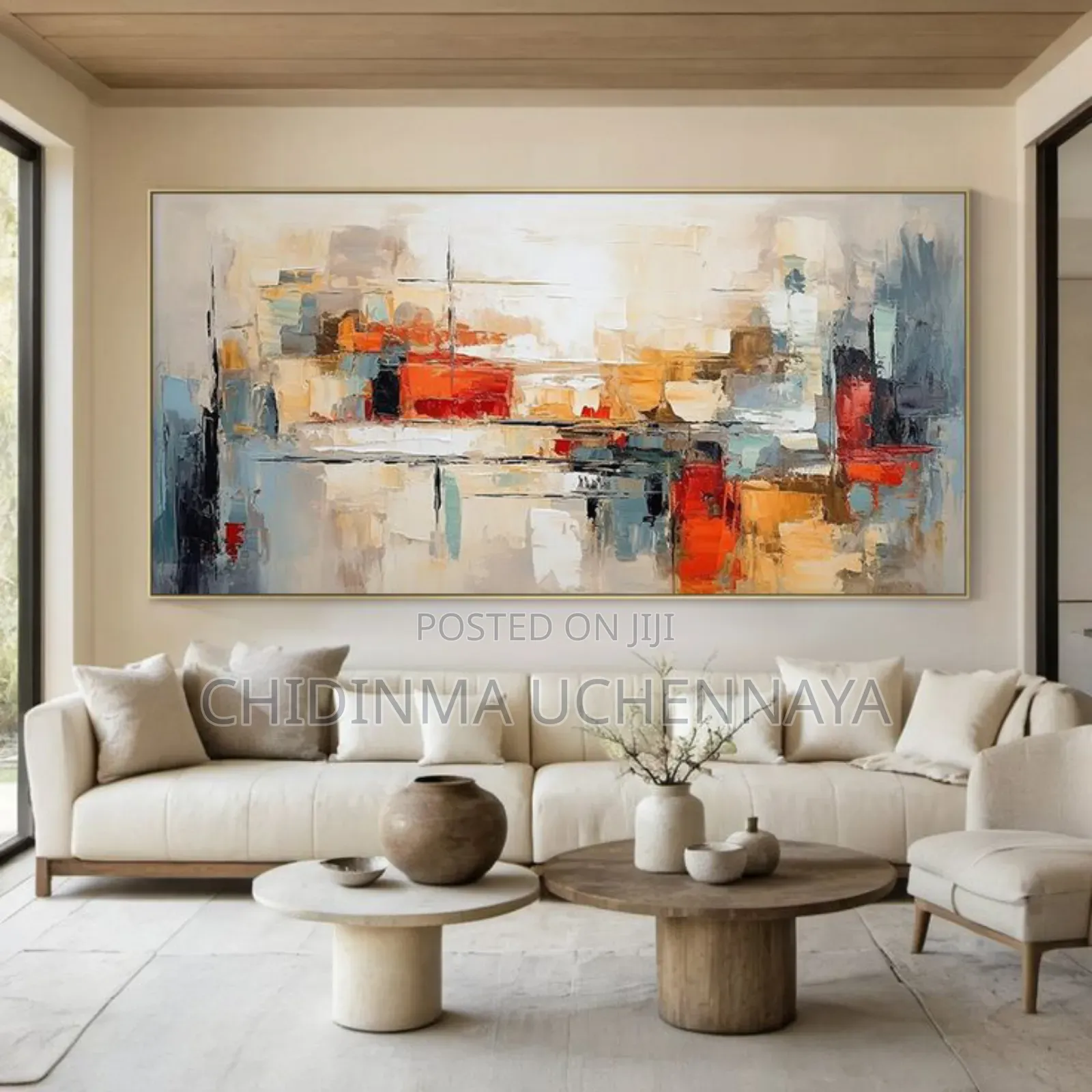 Abstract Colorful Block Oil Canvas Printing