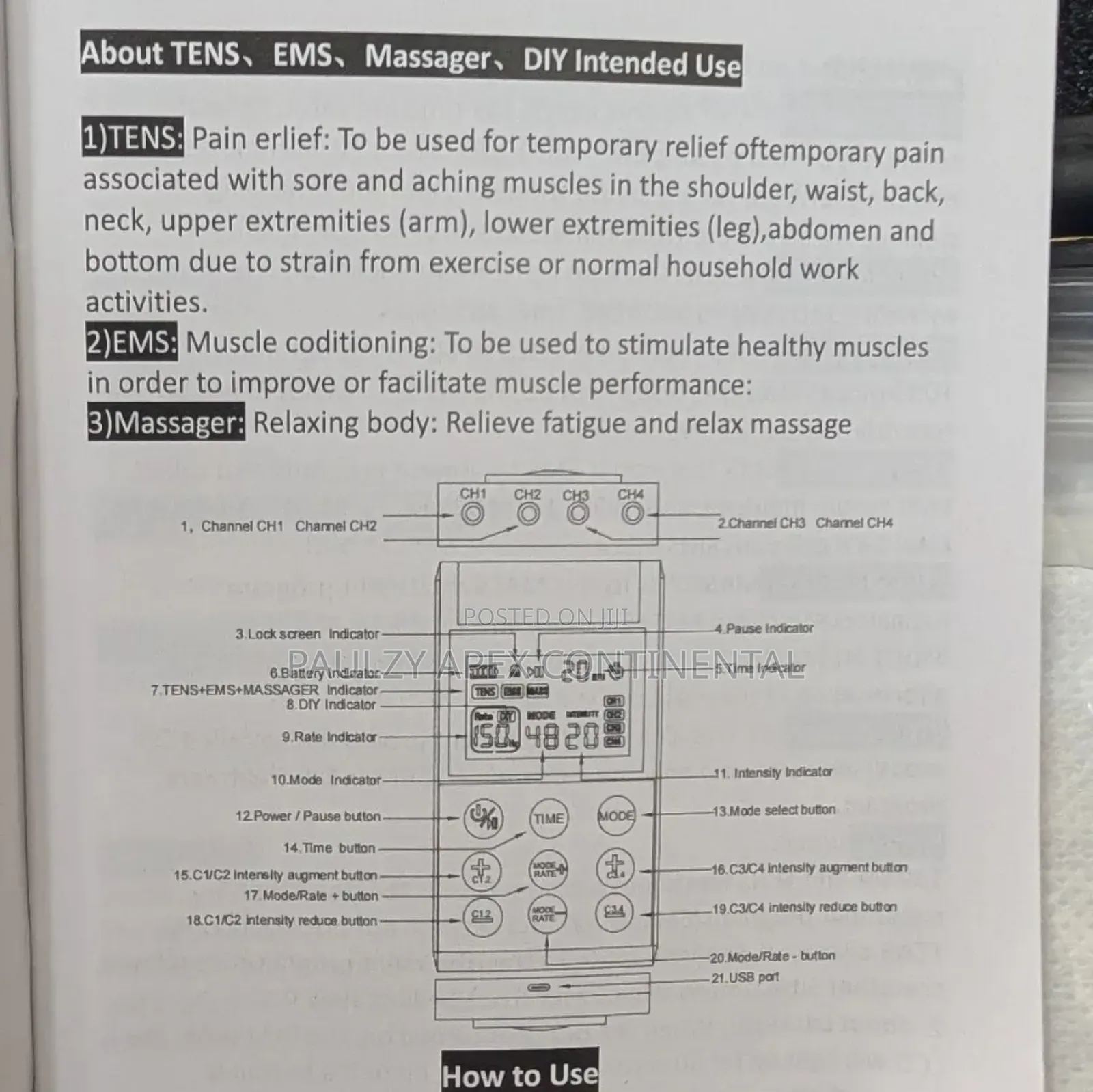 Tens/Ems Machine