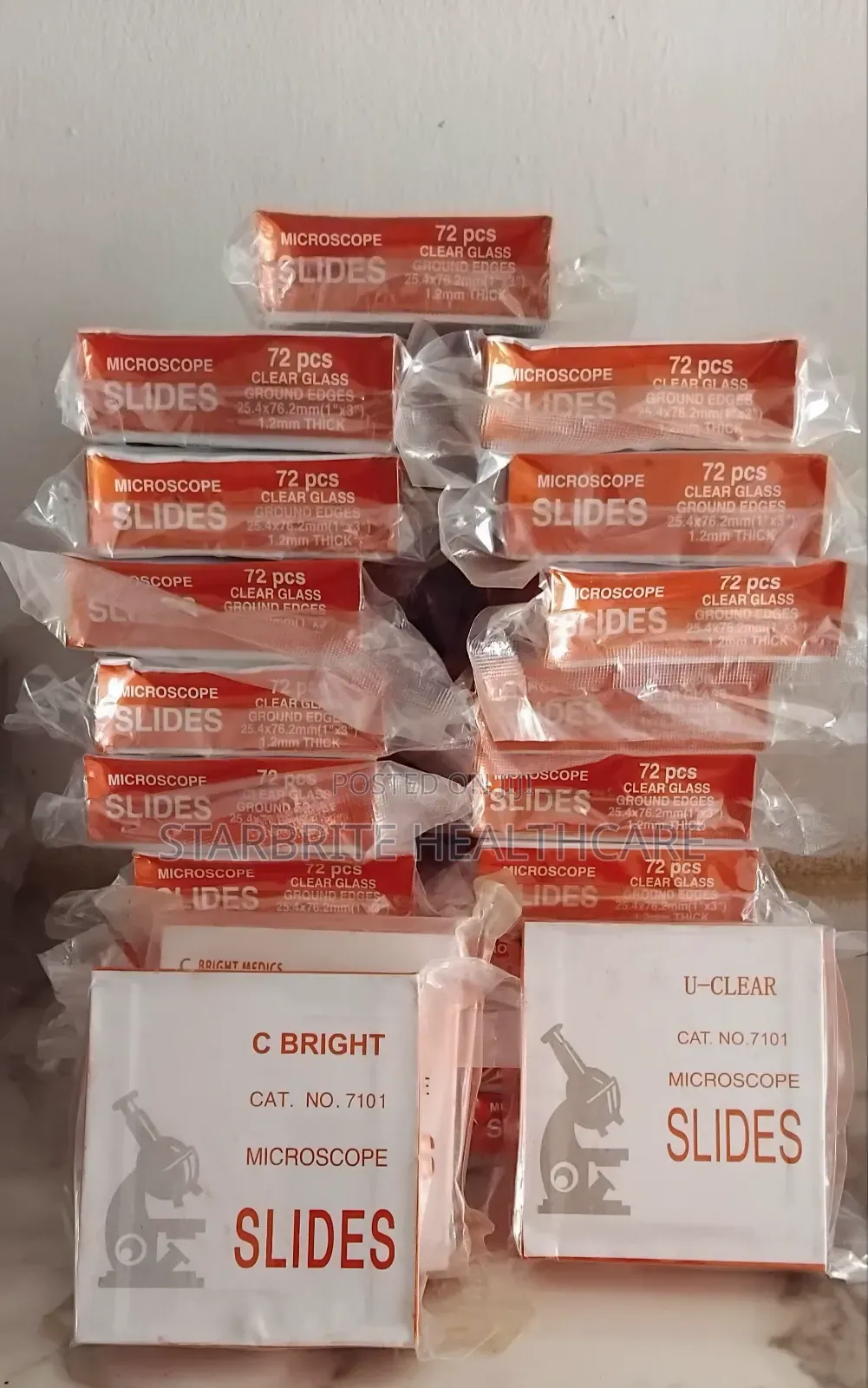 Microscope Slides - Plain (72 Pieces Per Box)