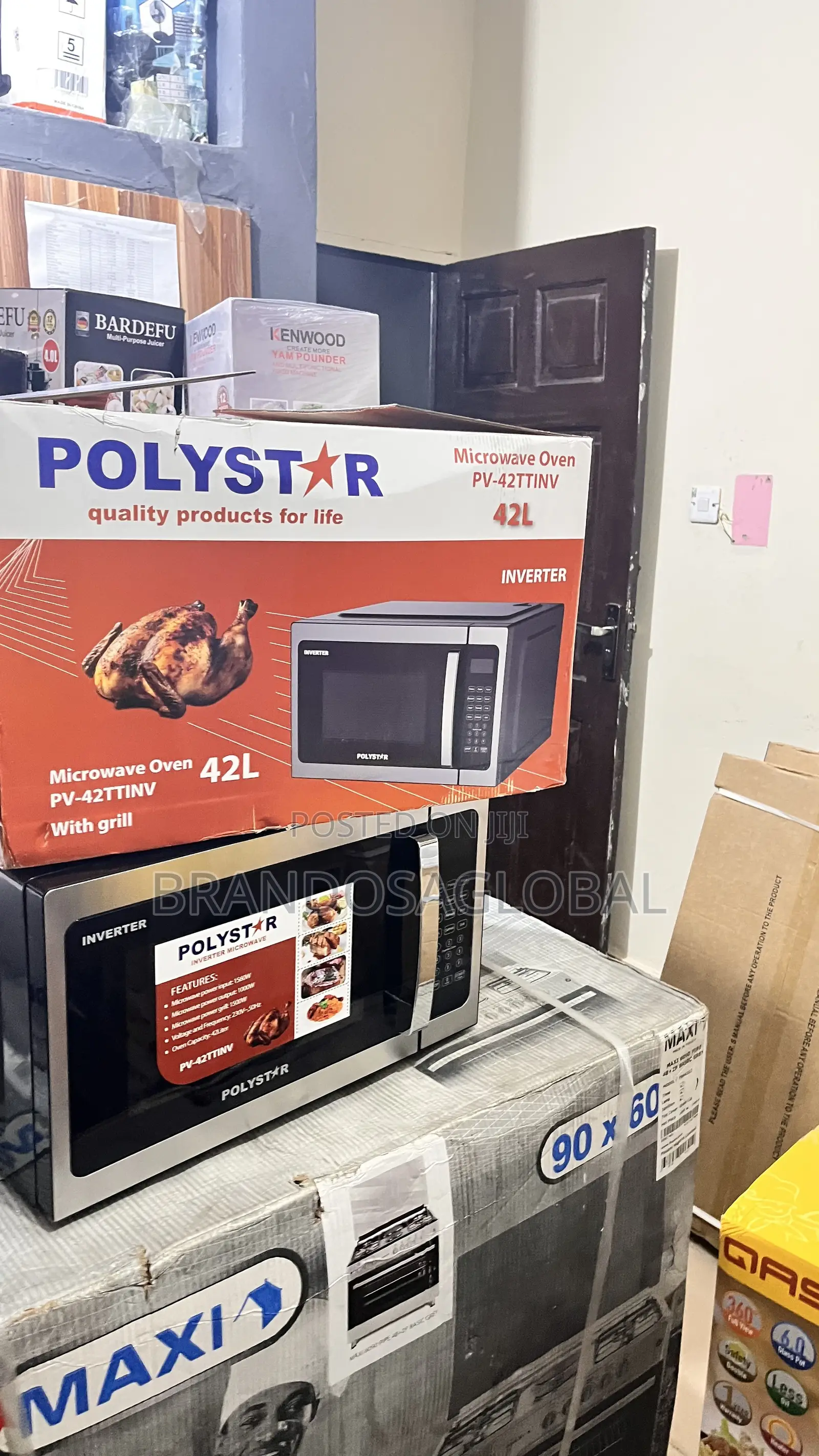 . Large-Plate Polystar 42l Microwave With Grill Pv-42ttinv