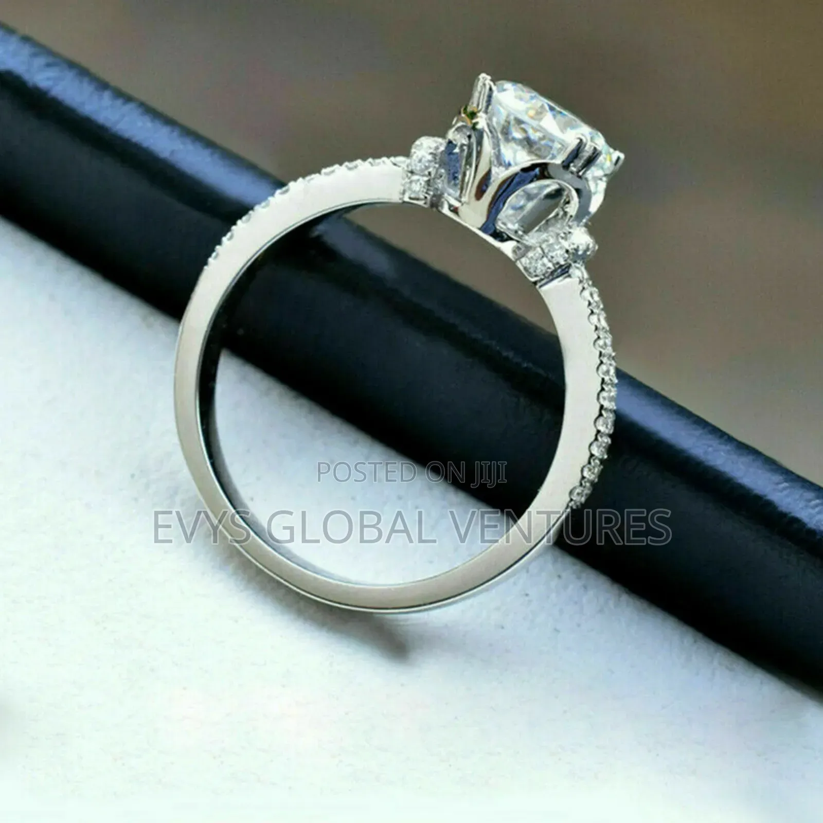 Unique Exquisite Engagement Ring - Silver