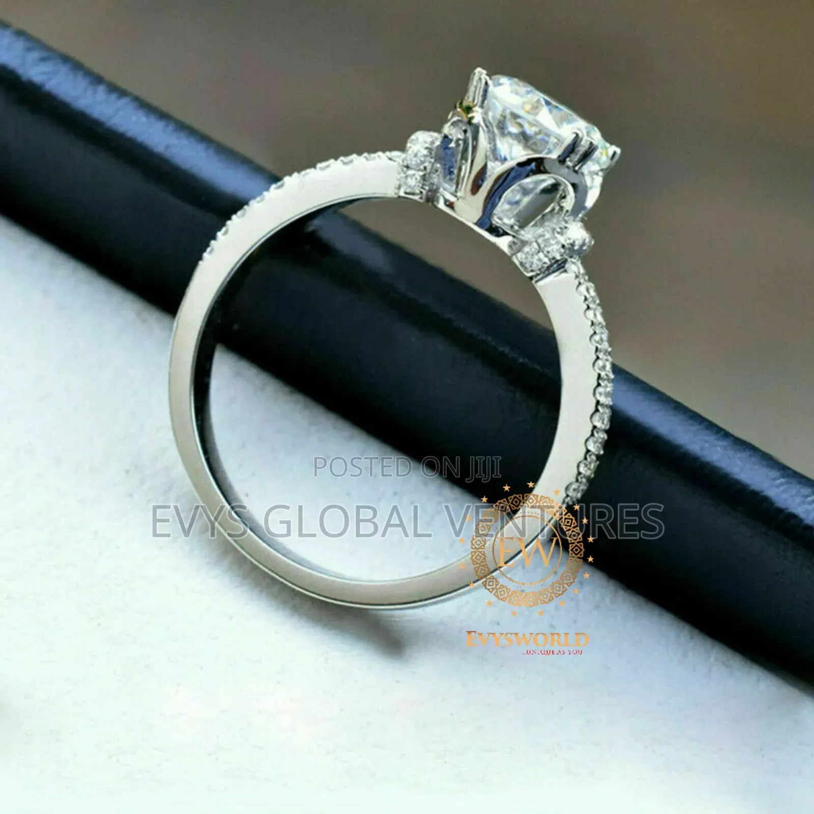 Unique Exquisite Engagement Ring - Silver