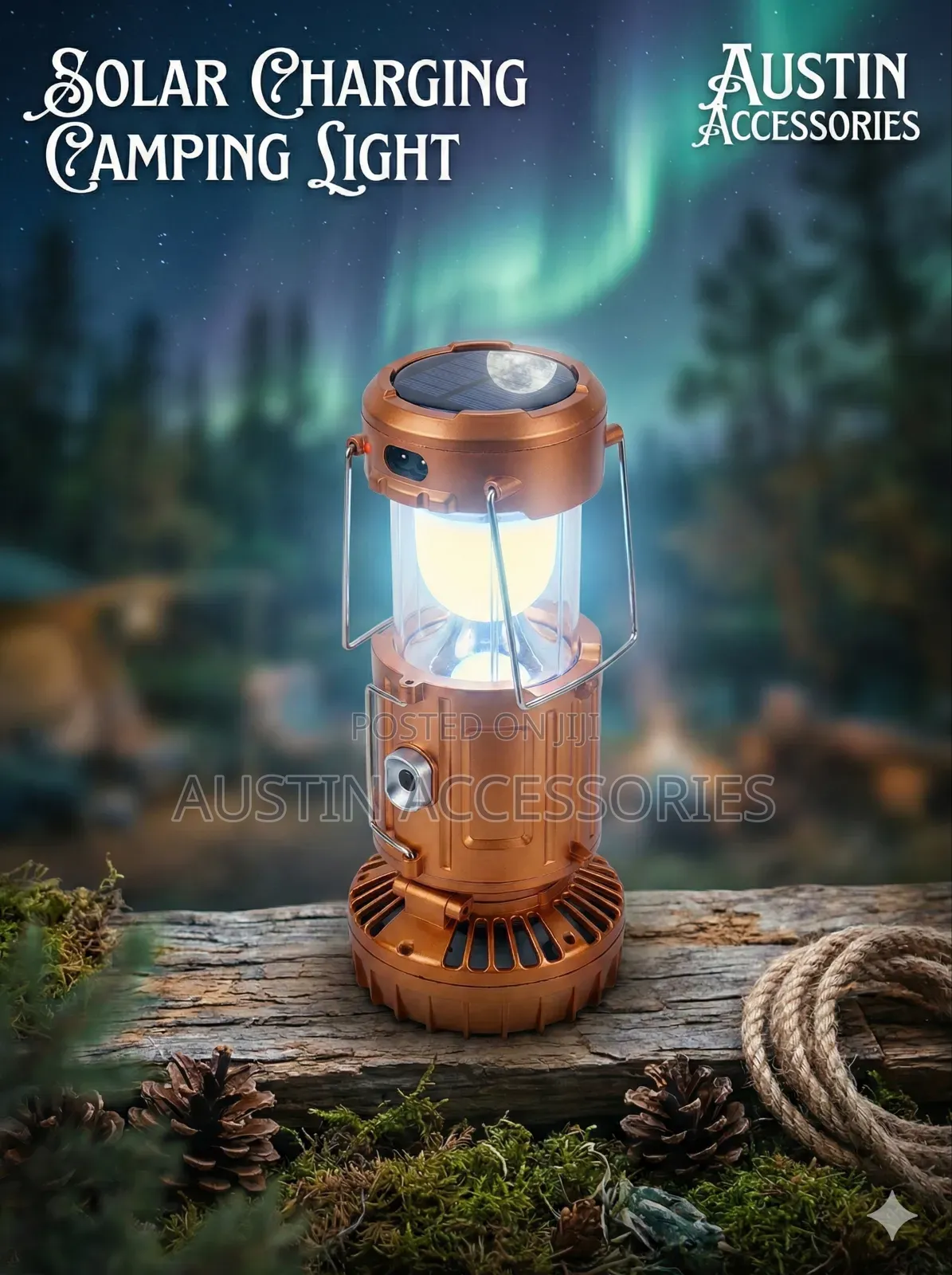 Lantern 6 in 1 Led Camping (Lantern) With Fan Multifunction Solar Lamp