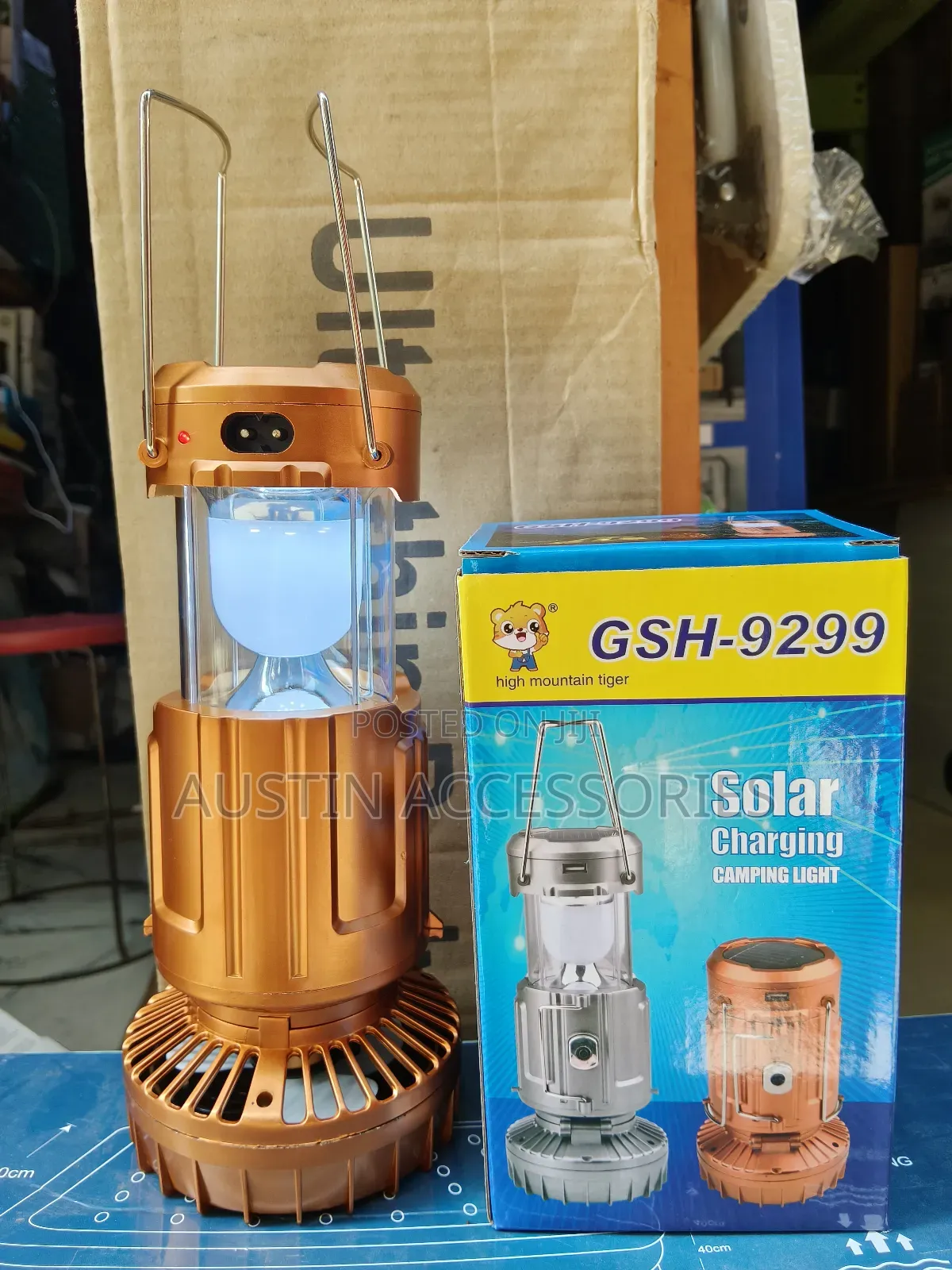 Lantern 6 in 1 Led Camping (Lantern) With Fan Multifunction Solar Lamp