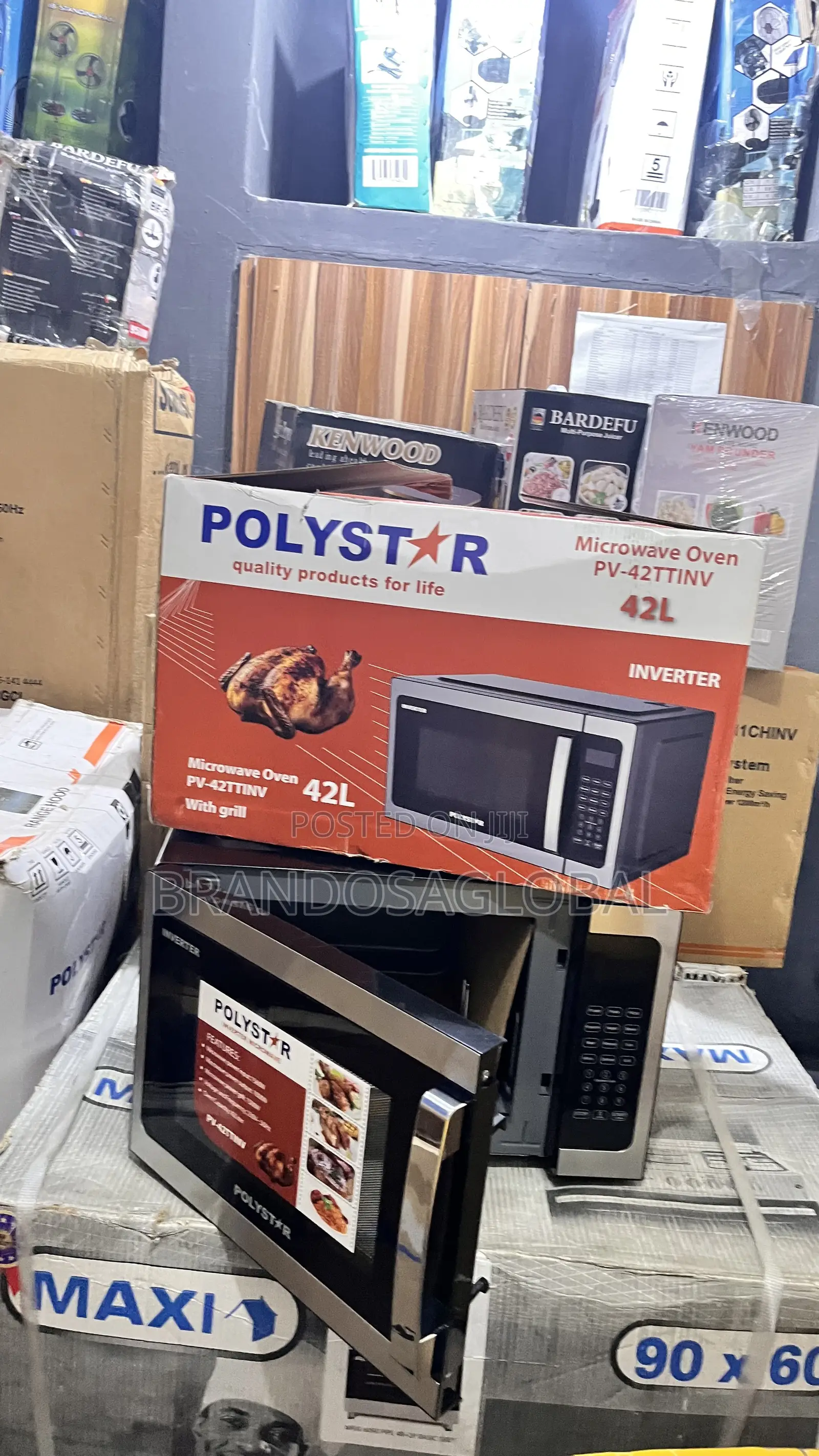 Spacious-Design Polystar 42l Microwave Oven Pv-42ttinv