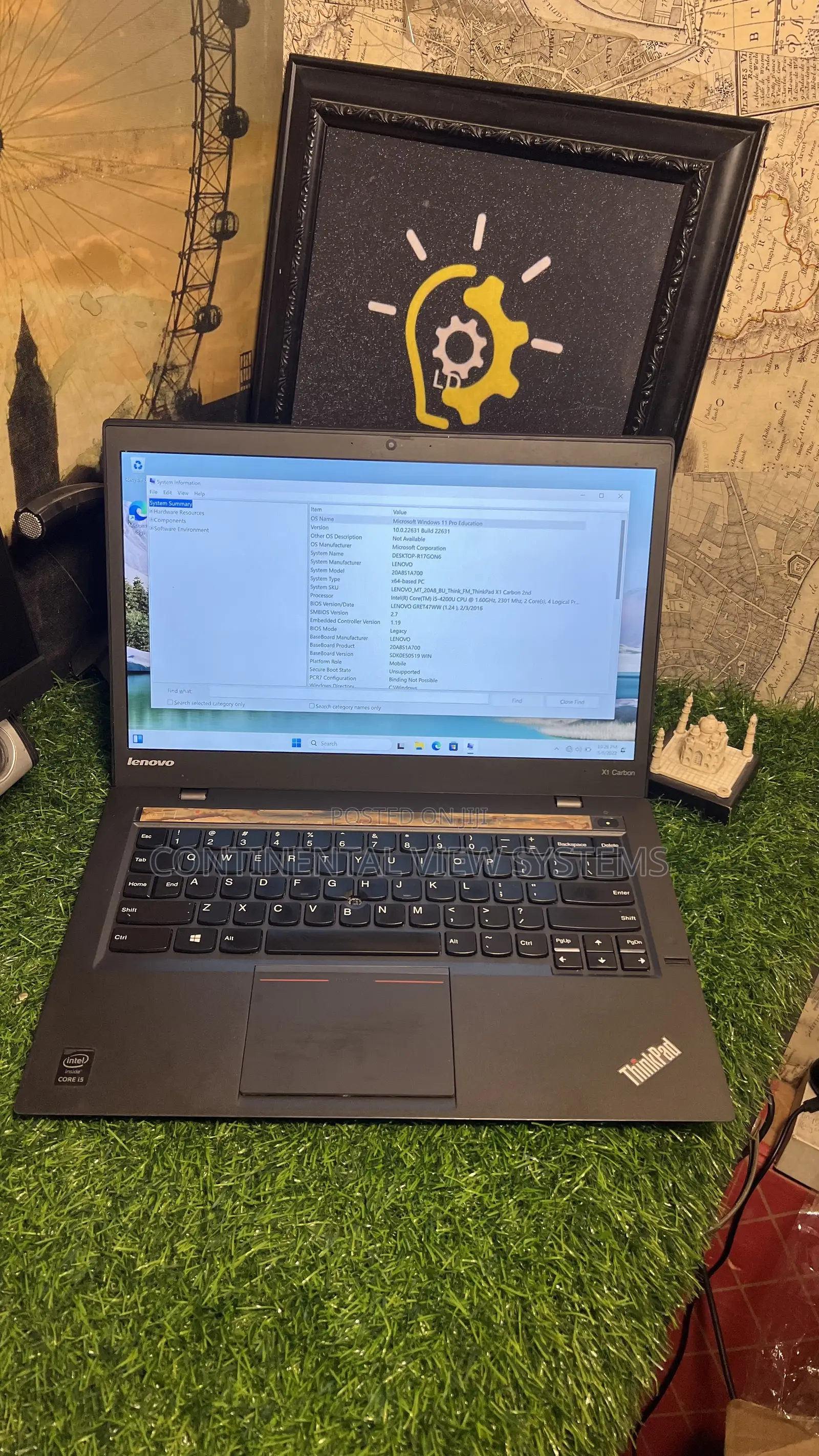 Laptop Lenovo ThinkPad X1 Carbon 8GB Intel Core I5 SSD 128GB