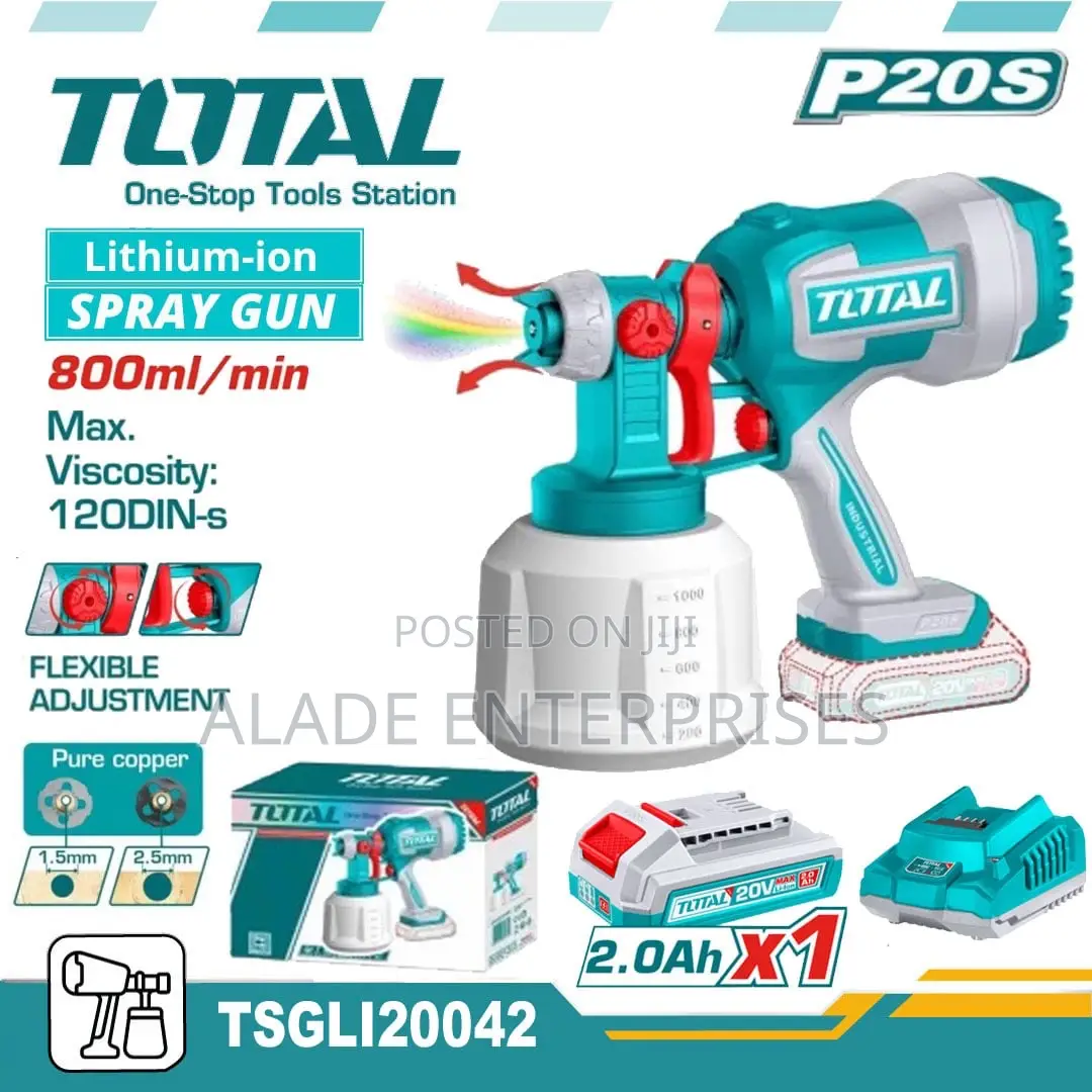 Total Corldess Spray Gun Kit 20v - Tsgli20042