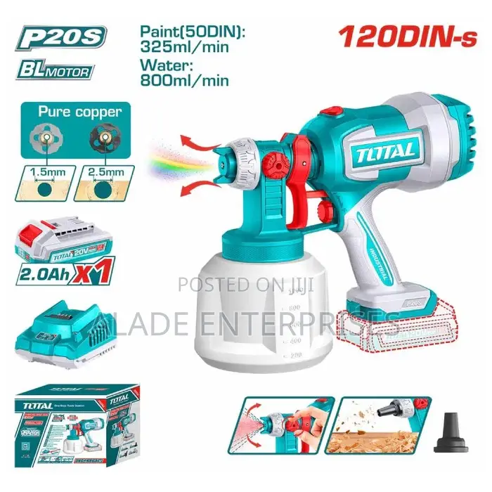 Total Corldess Spray Gun Kit 20v - Tsgli20042