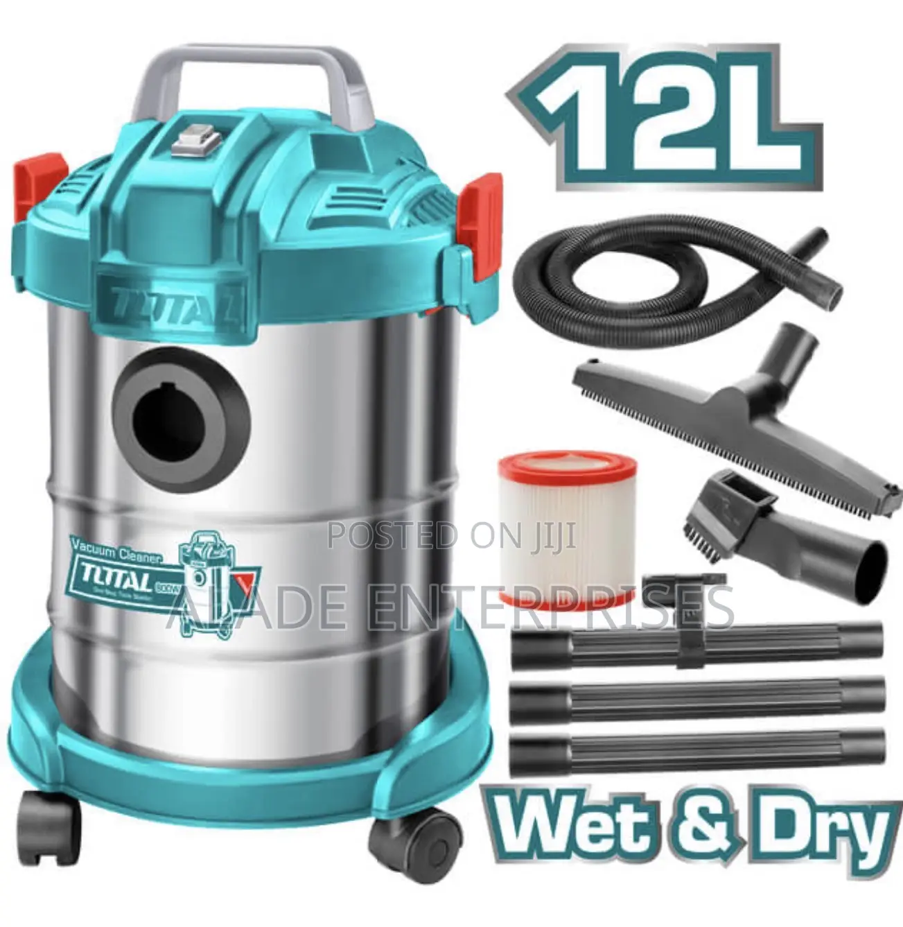 Total Vacuum Cleaner 800w 12ltrs Metal Tank