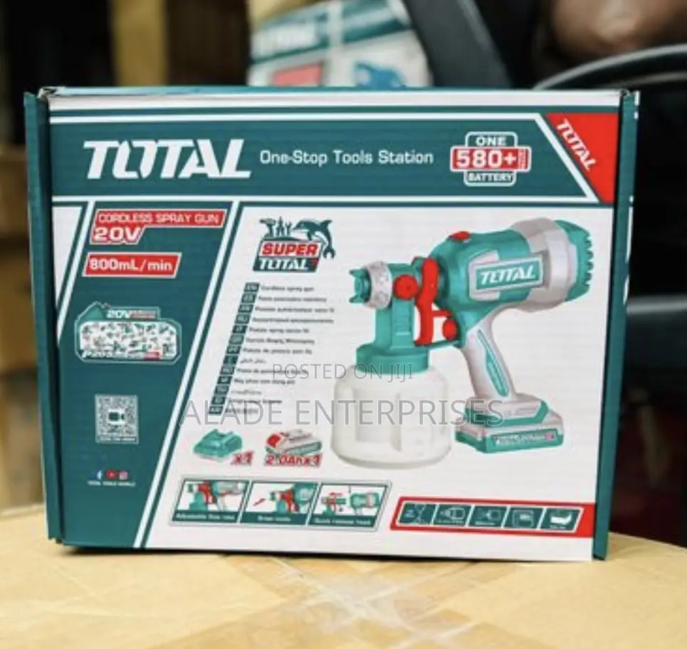 Total 20v Cordless Spray Gun With 1battery And 1charger