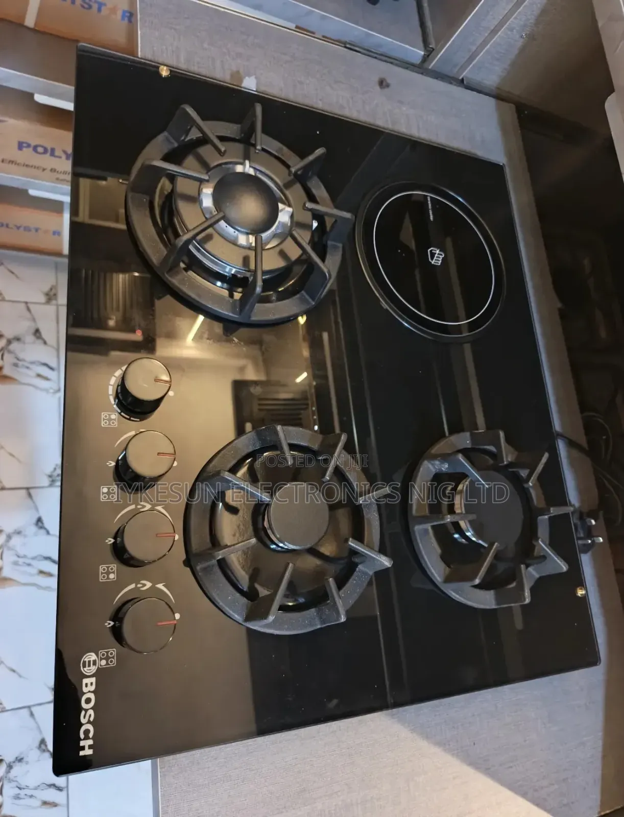 Original Bosch Inbuilt Luxury Glass Top 3+1 Gas Electric Cooker Hob