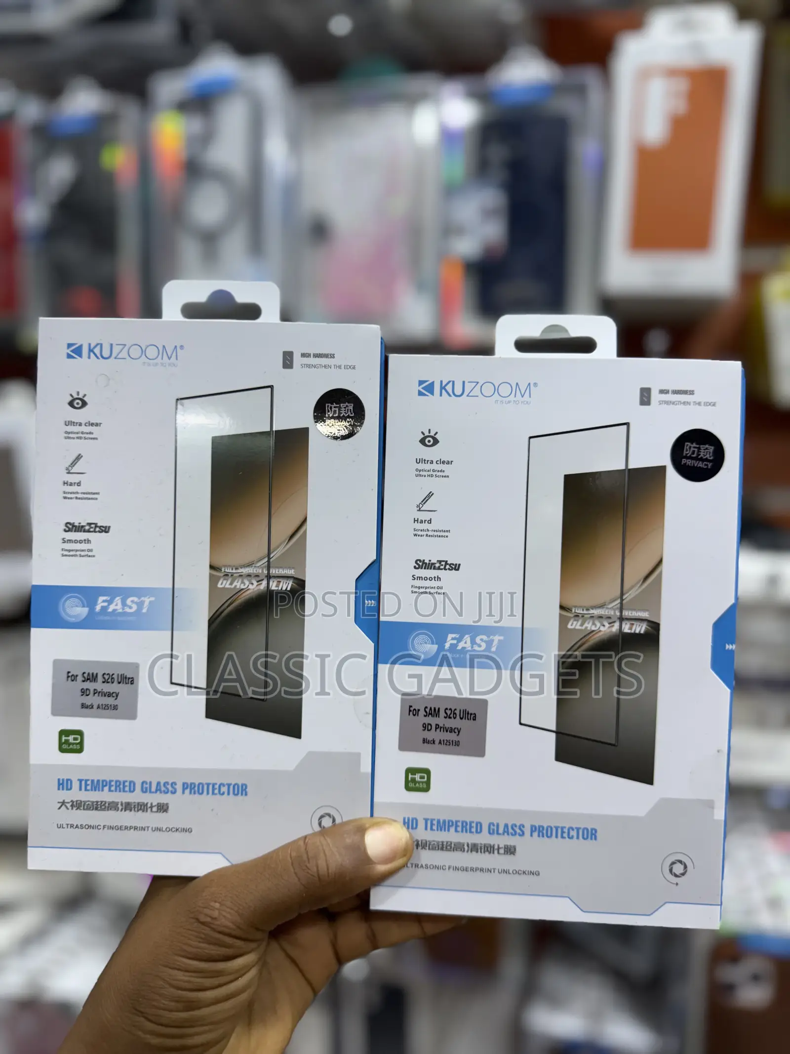 Kuzoom Anti-Spy and Clear Screen Protector for Samsung S26 / S26 Plus