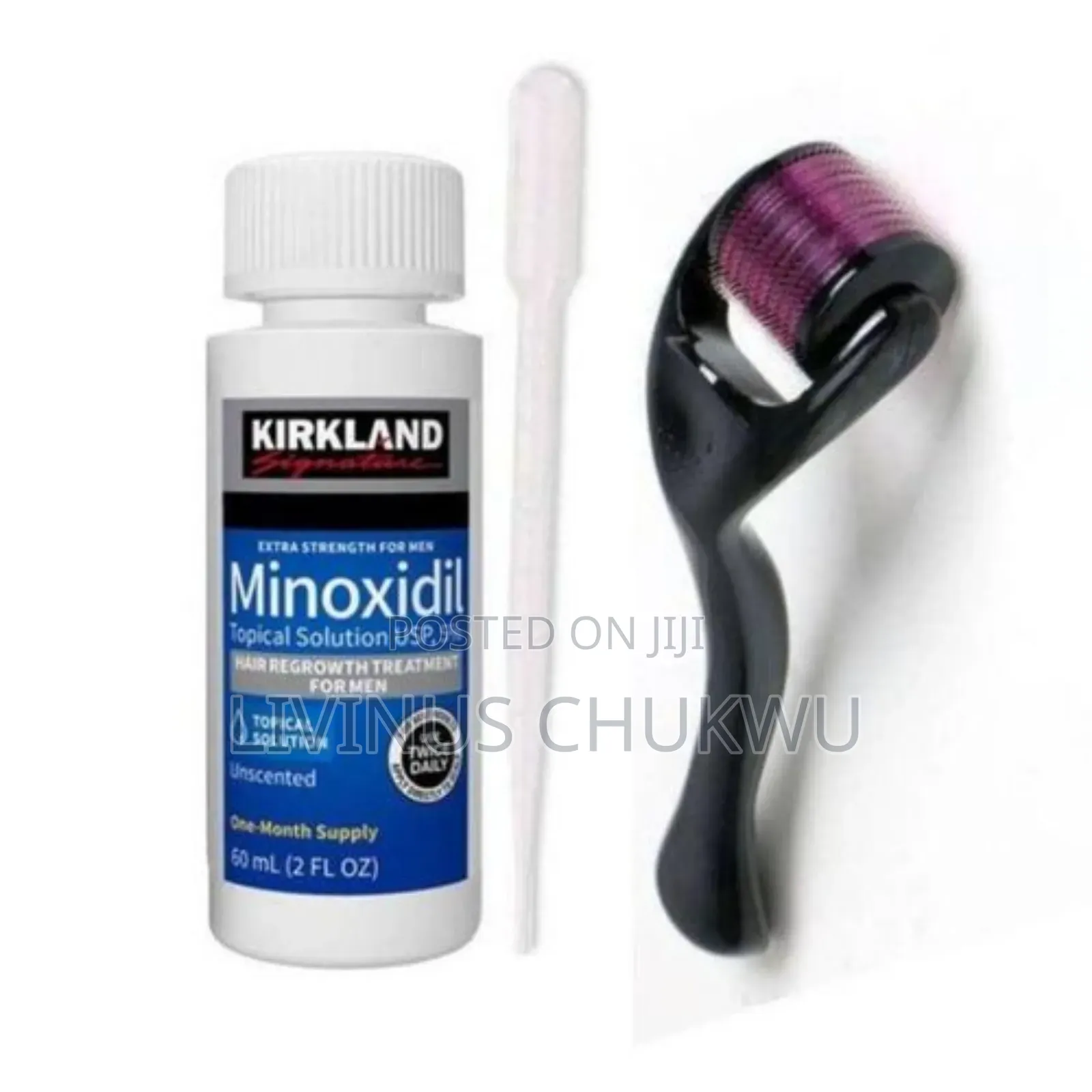 Kirkland Signature Minoxidil 5% Hair Growth Plus Derma Roller
