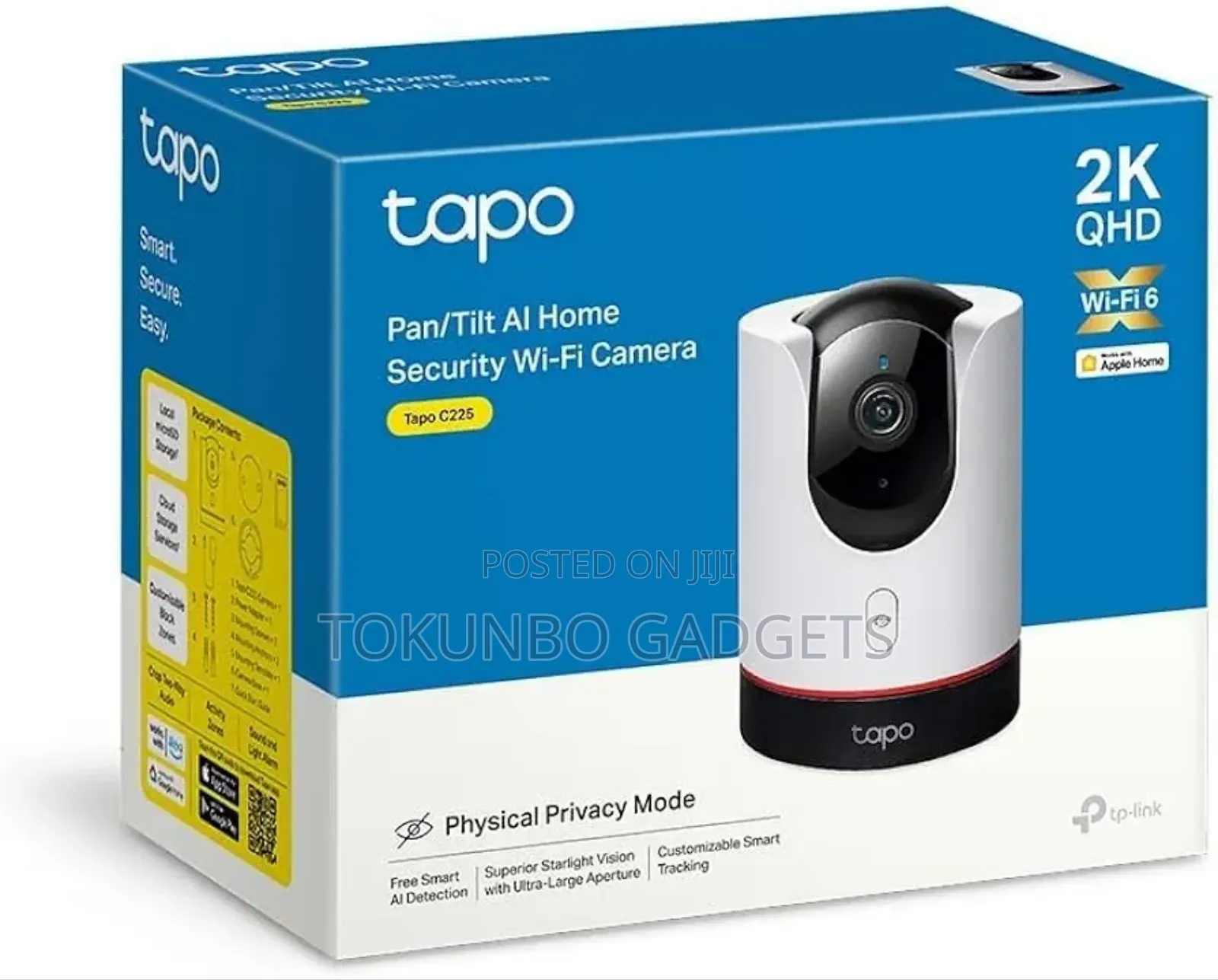 Tp-Link Tapo C225 4mp QHD Indoor Camera, Pan/Tilt Security Camera