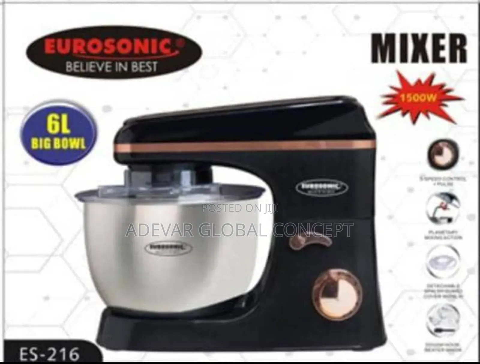 6l Eurosonic Cake Stand Dough Mixer