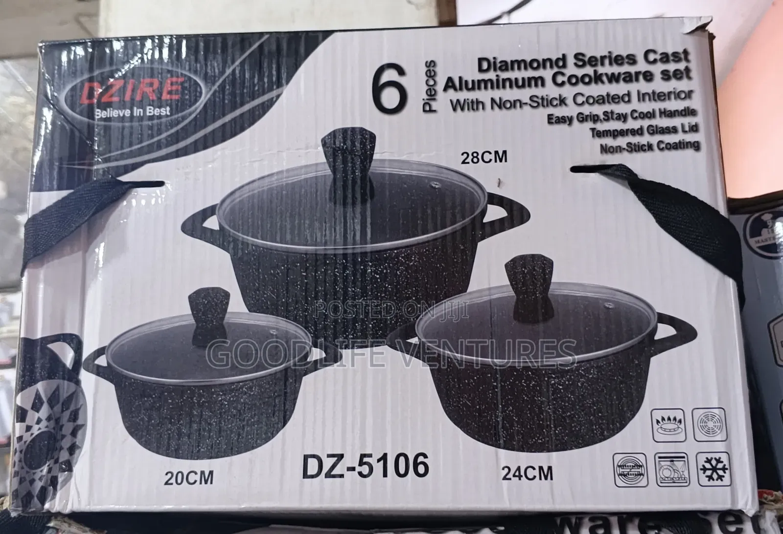 Original 3sets Aluminum Cooking Pot
