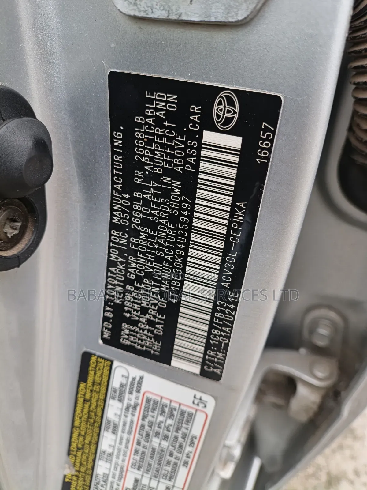 Toyota Camry 2004 Silver