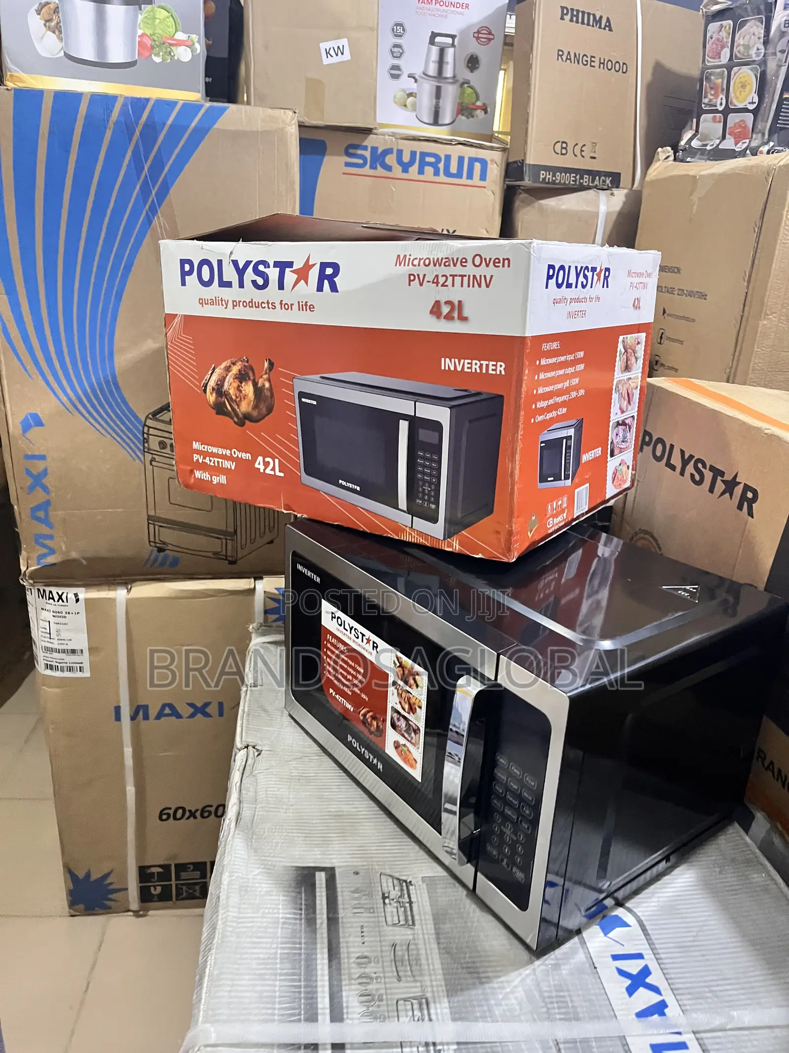 . Generous Polystar 42l Microwave With Grill Pv-42ttinv
