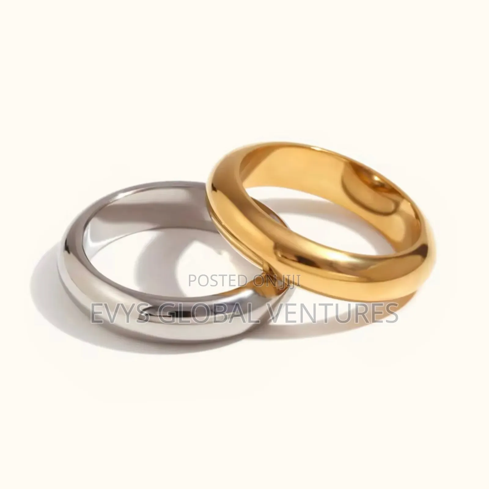 Stainless Steel Wedding Band Ring - Unisex
