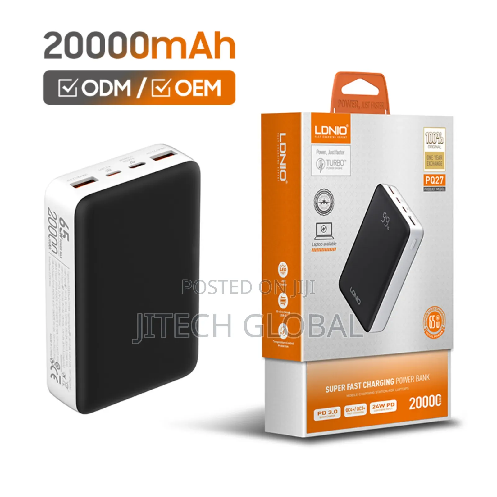 Ldnio Pq27 Larger Capacity Powerbank 20000mah Portable Pd 65w .