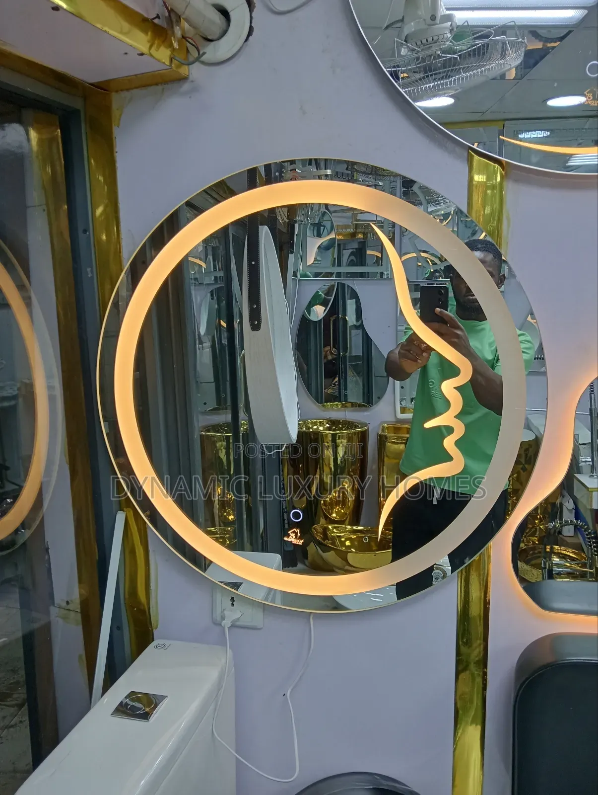 Luxury Led Mirror With Human Face Design 70 by 70