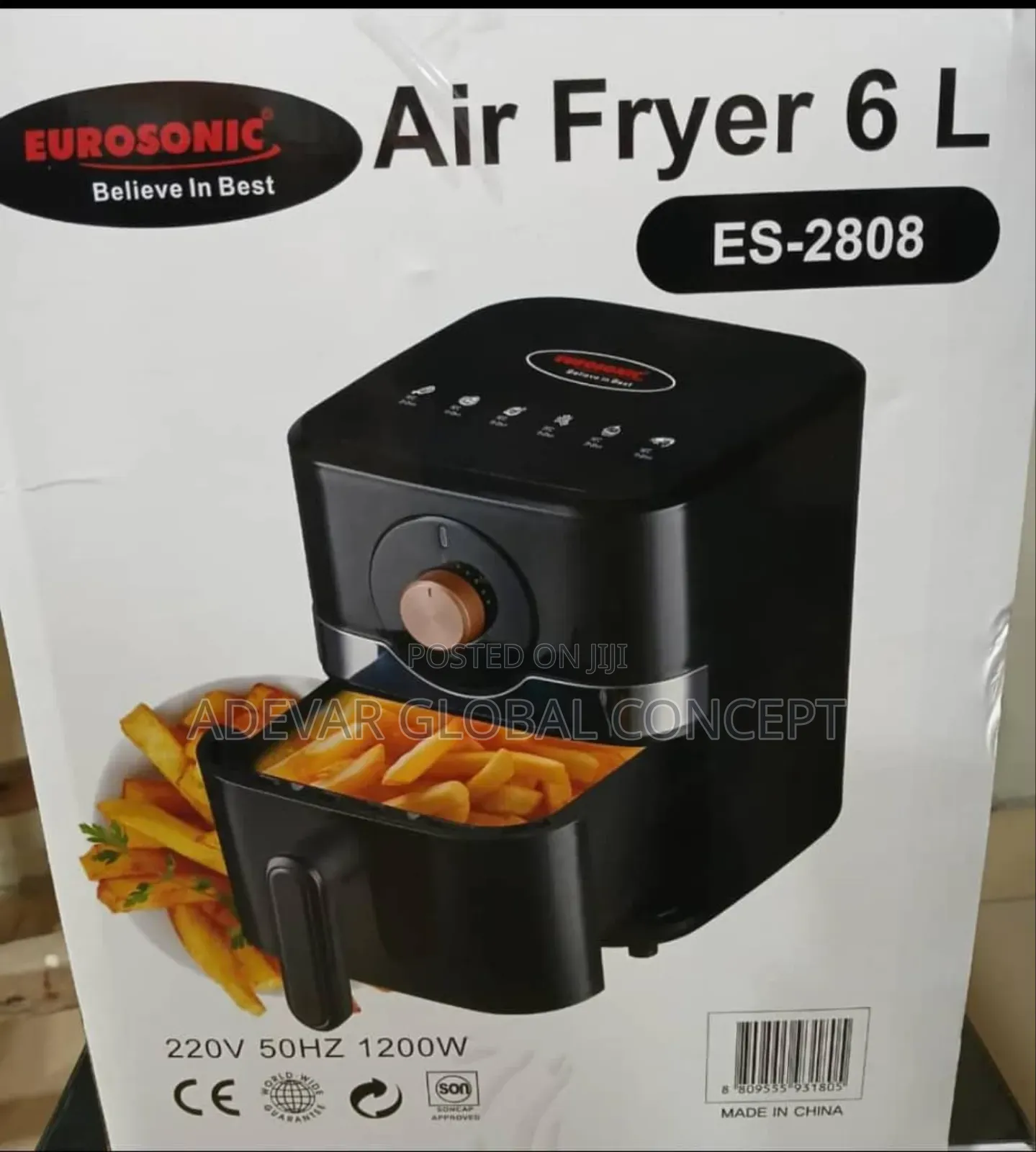 6 Litres Eurosonic Air Fryer - 1200 Watts