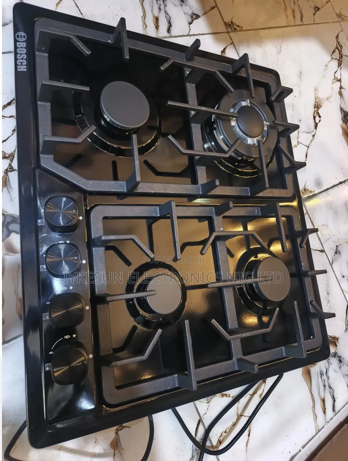 Original Bosch Built-in Luxury 4 Burners Black Stainless Steel Cooker