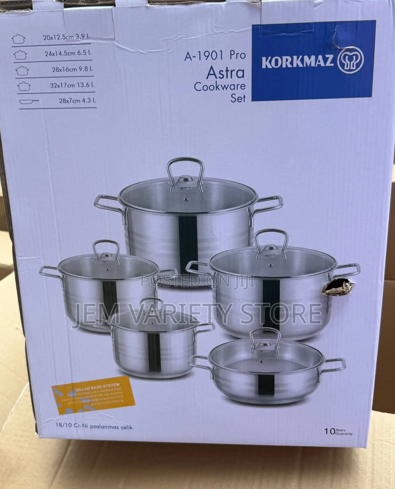 18/10 Korkmaz Turkey Stainless Cooking Pot