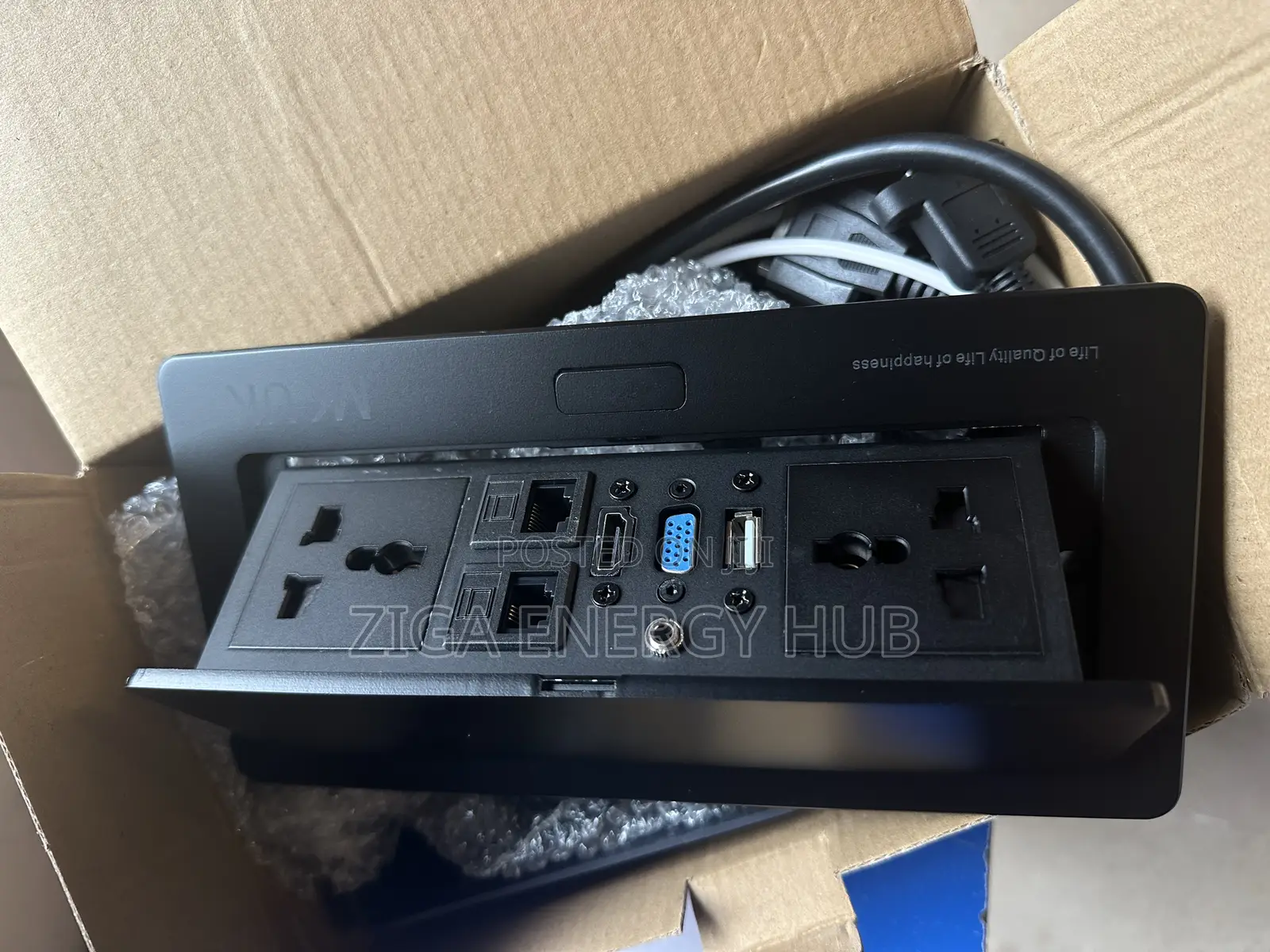 Black Color Desktop Socket