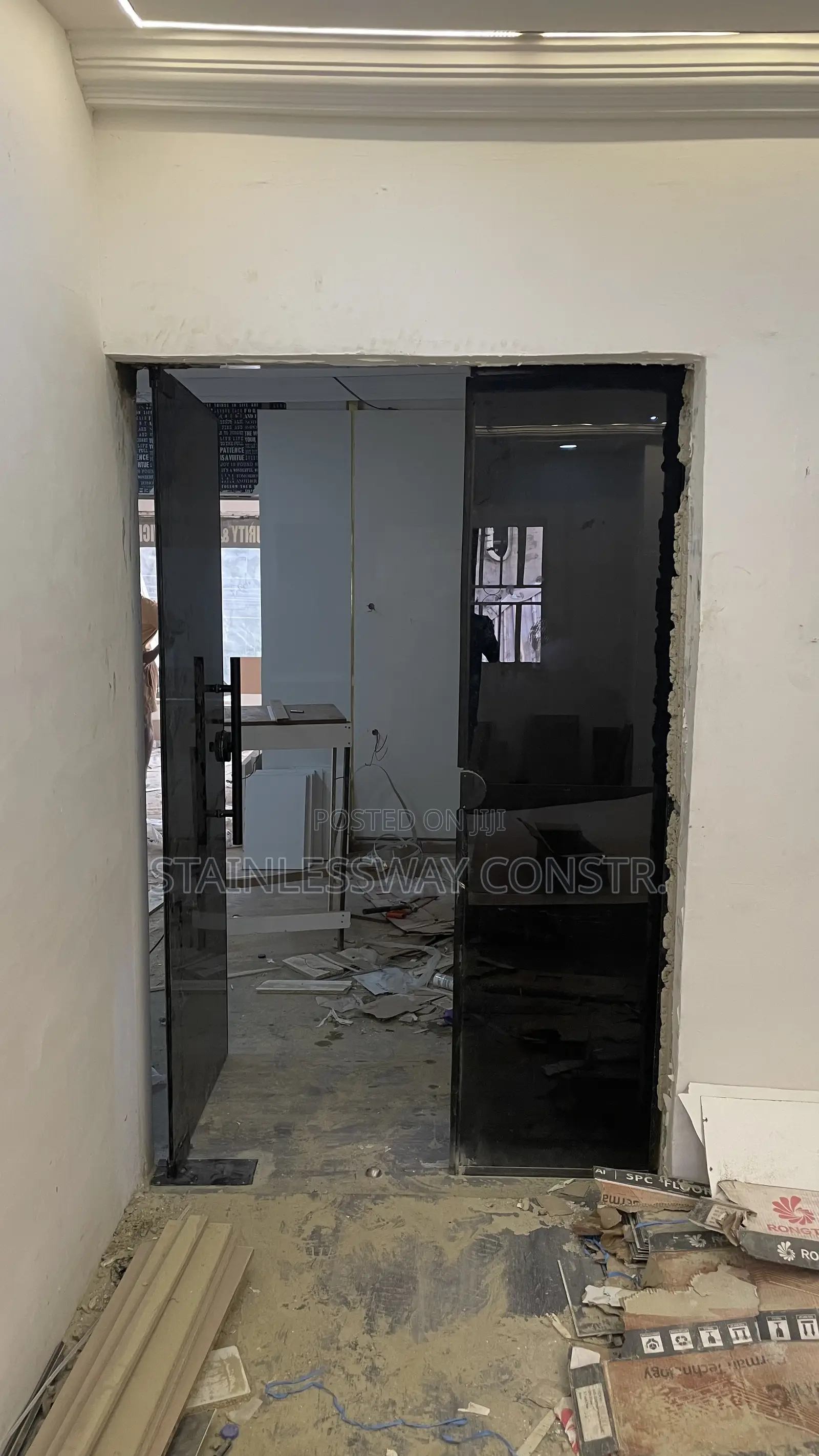 Splendid Grey Glass Door