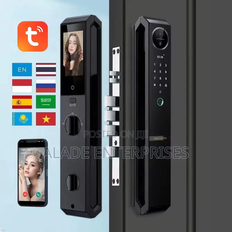 Intelligent Electronic 3d Face Fingerprint Smart Door Lock With Camera