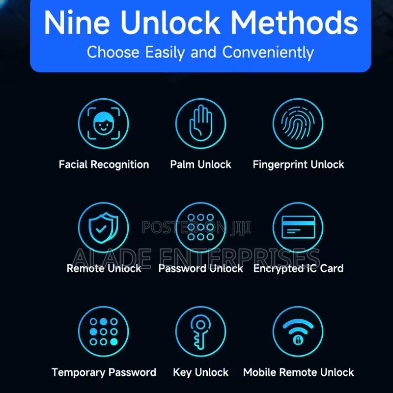 Smart Key 3d Structured Slim Waterproof Security Smart Door Lock
