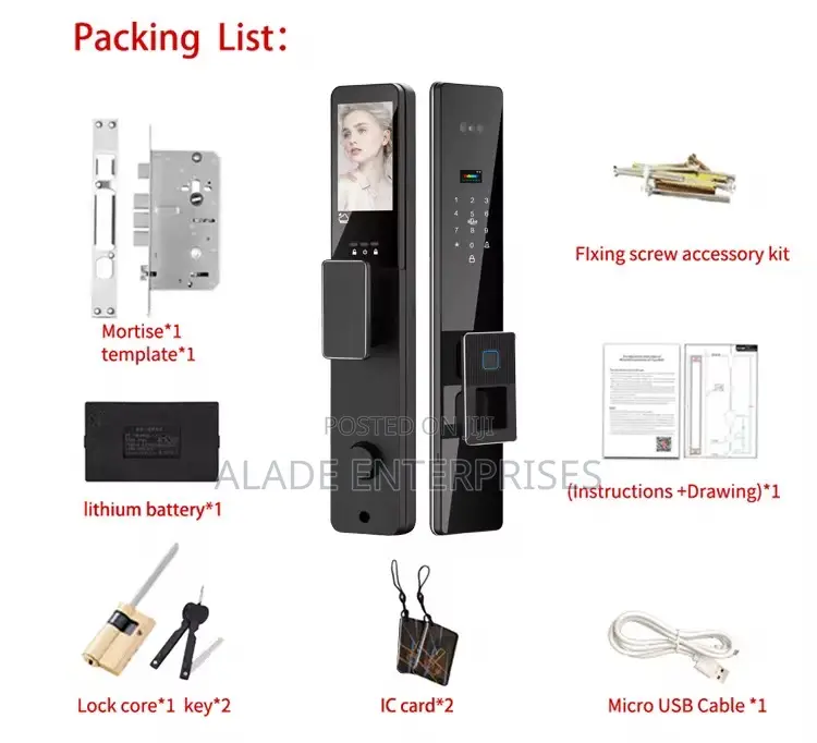 New Model Hot Selling Tuya Smart Wifi Enabled Smart Key Door Lock