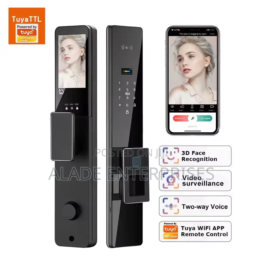 New Model Hot Selling Tuya Smart Wifi Enabled Smart Key Door Lock